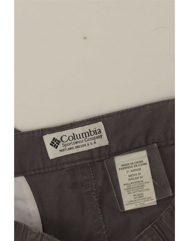 Pantaloni cargo dritti da uomo Columbia W32 L34 cotone grigio