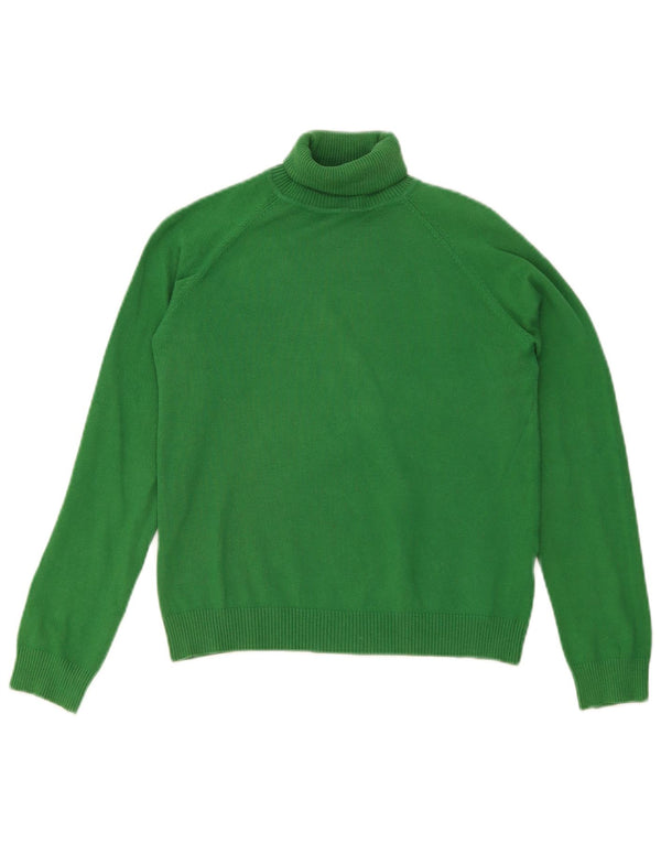 Maglione corto da donna Zara con collo alto, UK 14, grande cotone verde