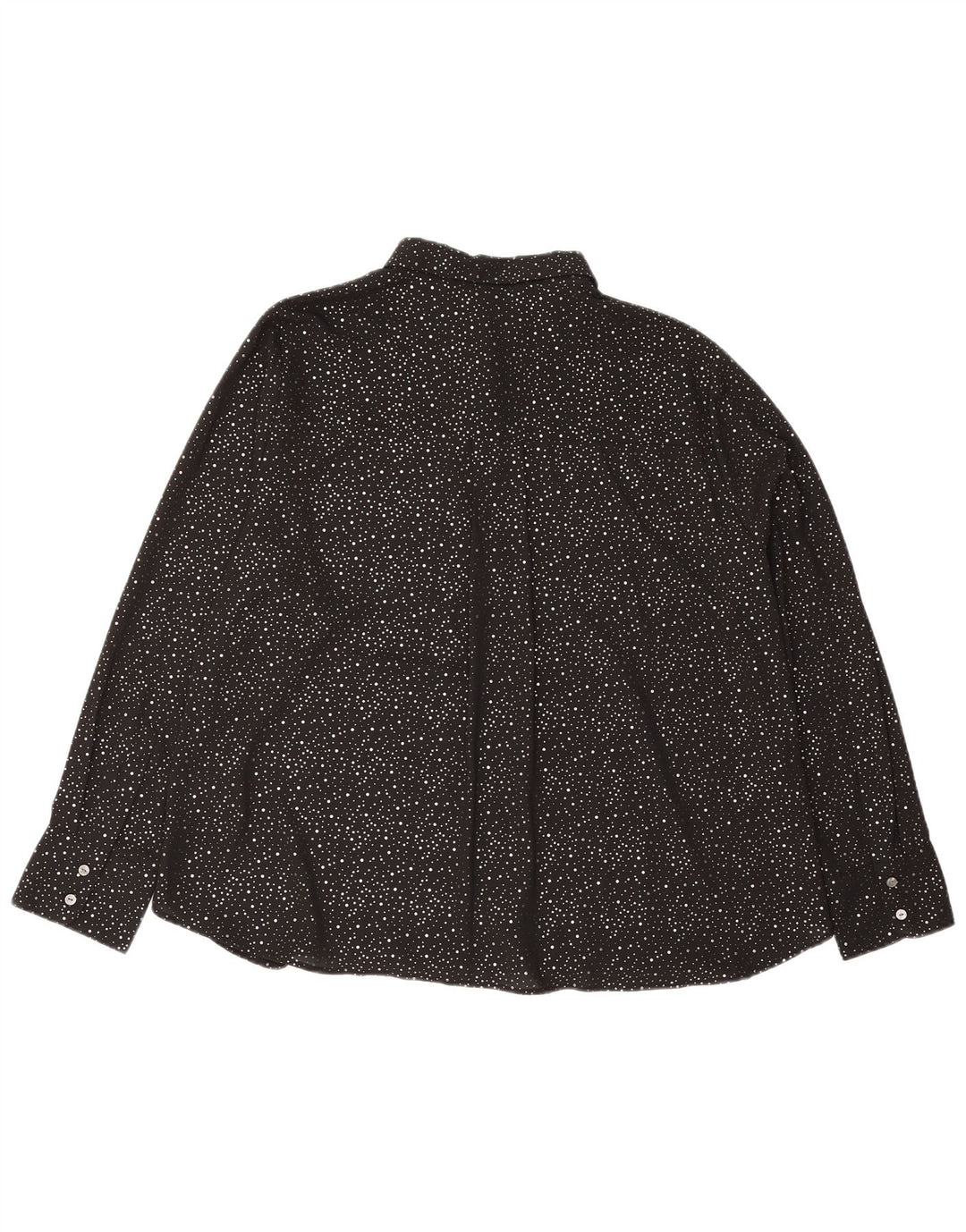 Camicetta camicia oversize da donna Marks & Spencer UK 18 XL nera maculata