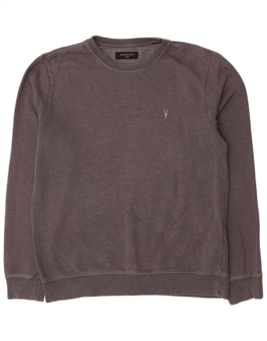 Felpa da uomo All Saints Maglione grande in cotone grigio