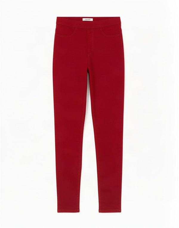 Jeans Jeggings da donna Marks & Spencer UK 12 Medio W30 L28 Cotone rosso