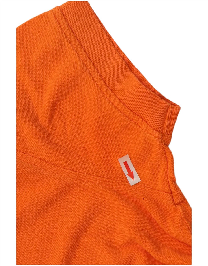 Polo da uomo Tommy Hilfiger piccola in cotone arancione