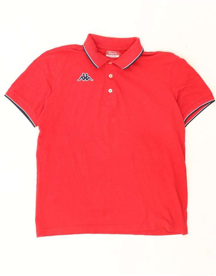 Polo Kappa da uomo a righe grandi rosse