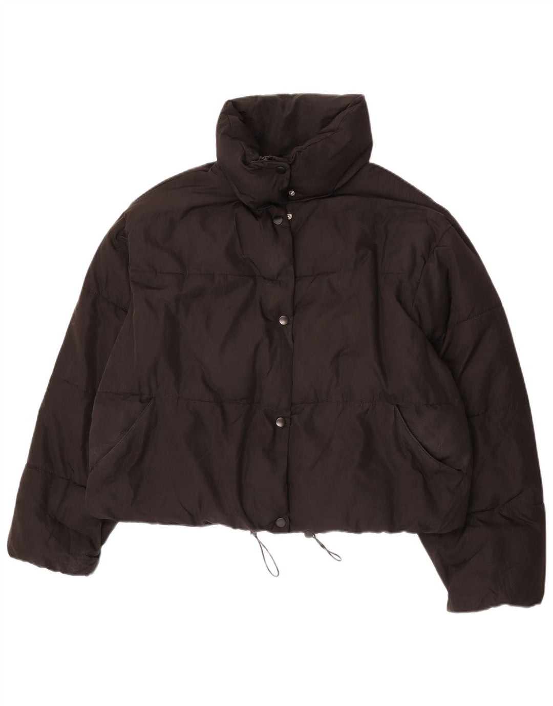 Giacca imbottita corta oversize da donna Zara UK 18 XL poliestere nero