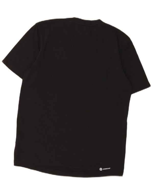 T-shirt grafica da uomo Adidas Aeroready Top XS poliestere nero