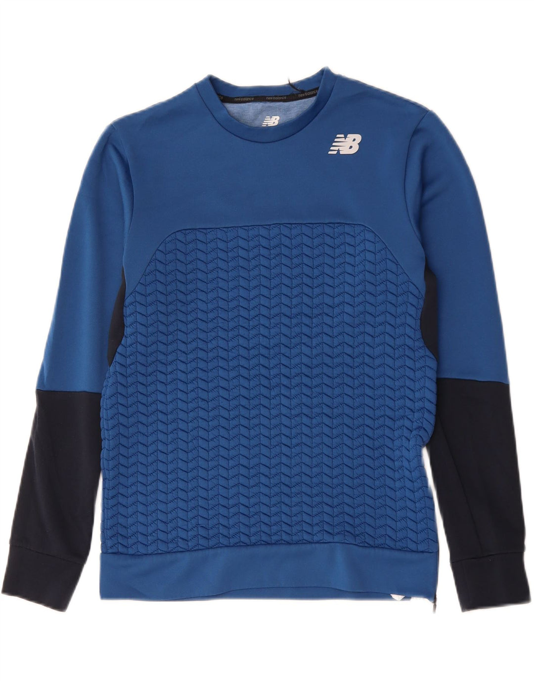 NEW BALANCE Felpa da uomo Maglione piccolo poliestere color block blu