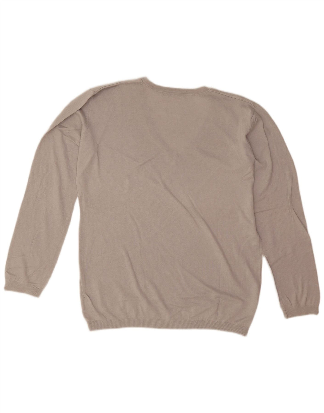 Maglione da donna con scollo a V Lacoste taglia 44 grande seta grigia