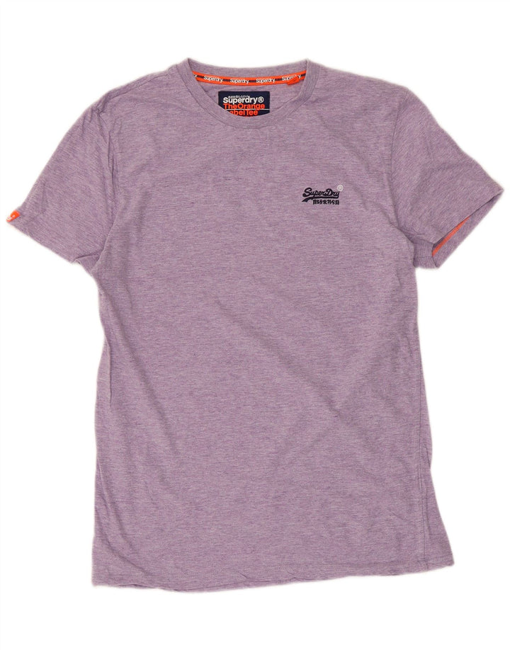 T-shirt da uomo SUPERDRY Top in cotone viola medio