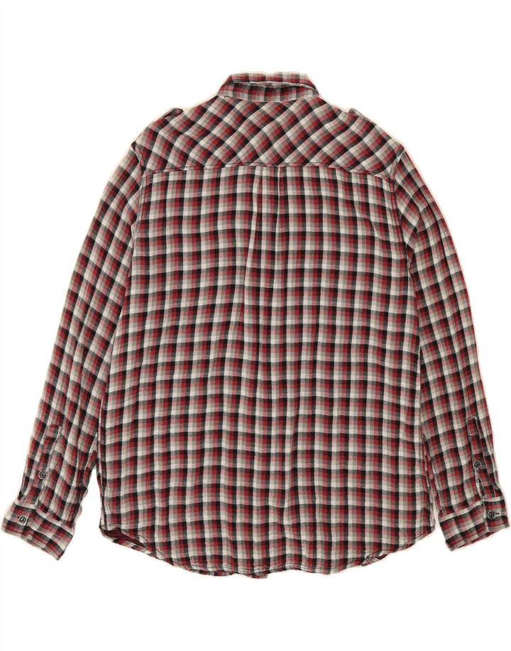 CONVERSE Mens Military Flannel Shirt Large Red Check Cotton Vintage Converse and Second-Hand Converse from Messina Hembry 