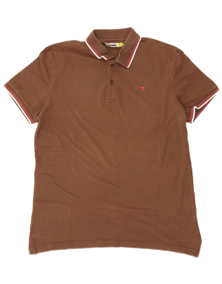 Polo Diadora Uomo XL Marrone Cotone