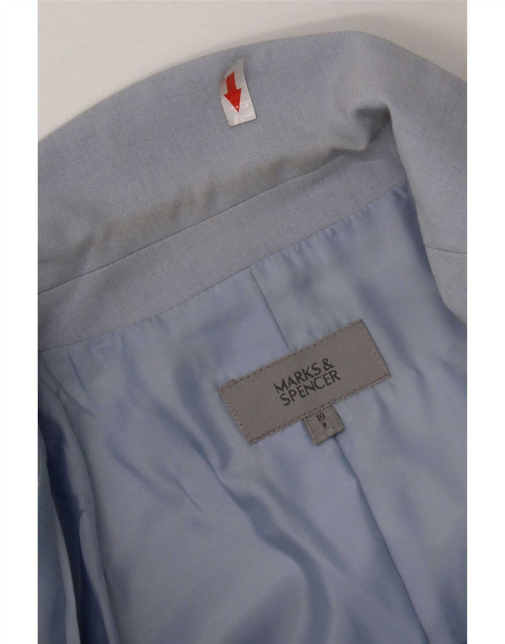 Giacca blazer a 2 bottoni da donna Marks & Spencer UK 10 piccola blu