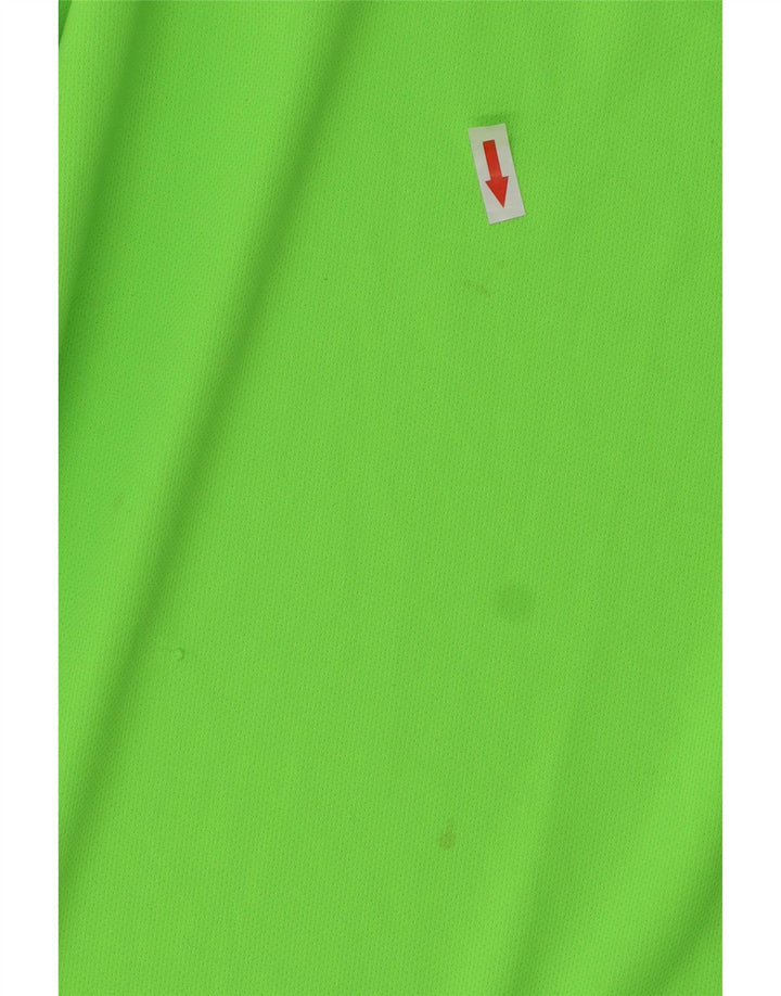 T-shirt Adidas Climalite da uomo, grande, in poliestere color block verde