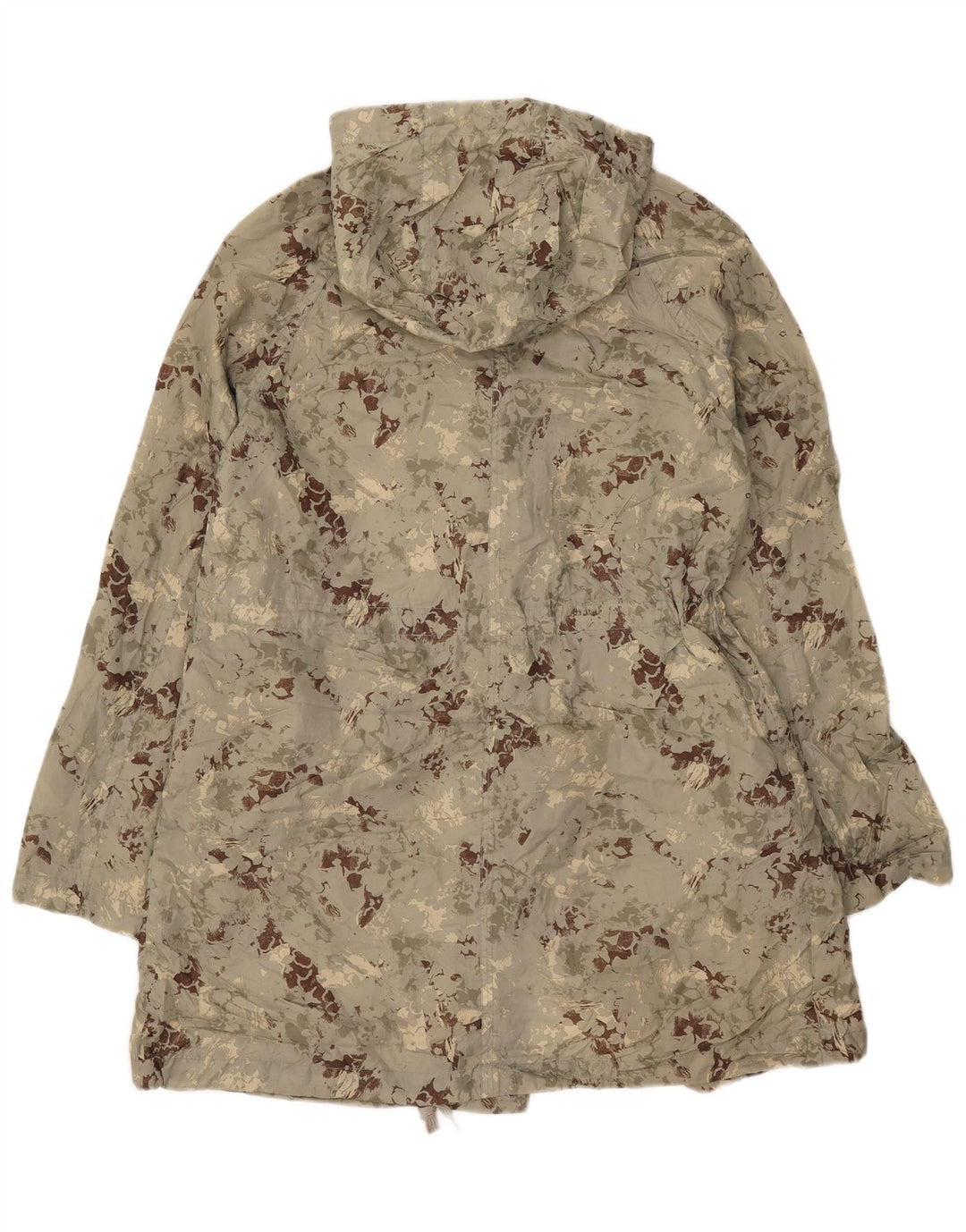 Topshop Giacca Parka da donna con cappuccio UK 8 Small Poliestere mimetico verde