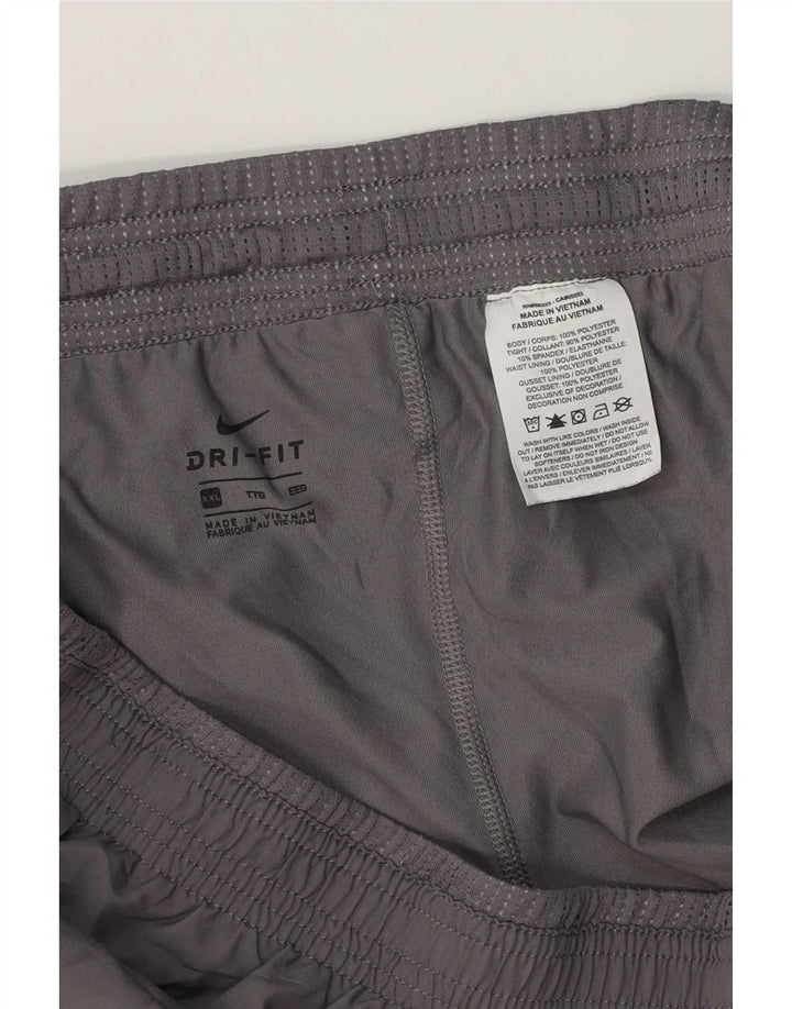 Pantaloncini sportivi Nike da donna Dri Fit UK 20 2XL poliestere grigio