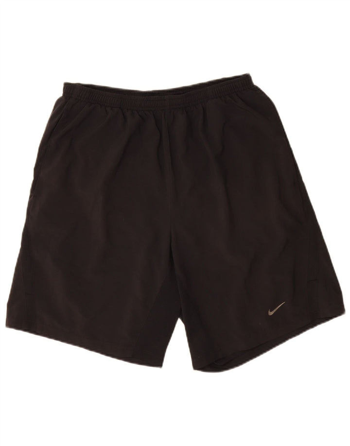 Pantaloncini sportivi Nike Dri Fit da uomo, poliestere medio nero