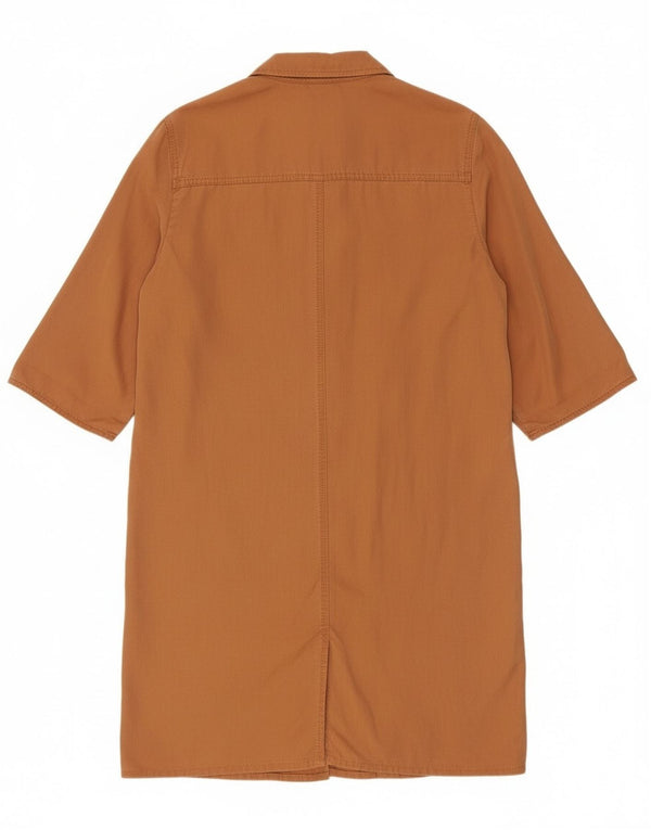 Abito camicia pullover da donna con maniche a 3/4 Perte by Krizia UK 12 Marrone medio