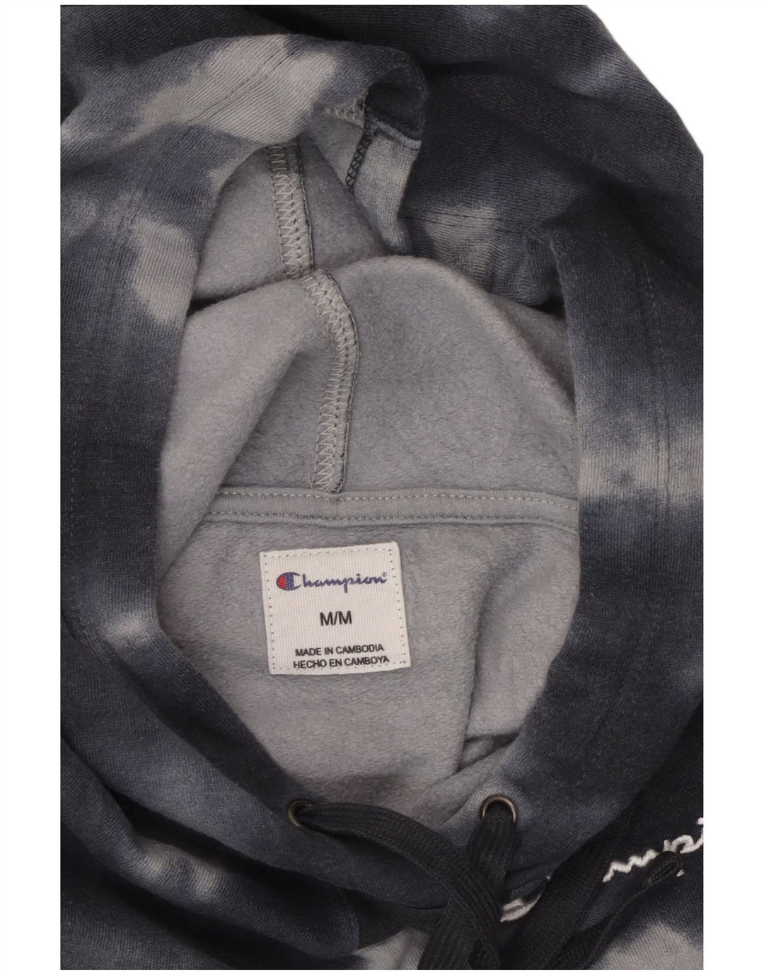 Maglione corto con cappuccio da donna Champion UK 14 cotone medio nero tie dye