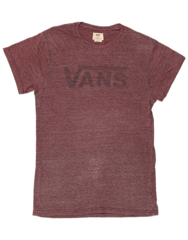 T-shirt grafica da uomo Vans Top piccola bordeaux screziata