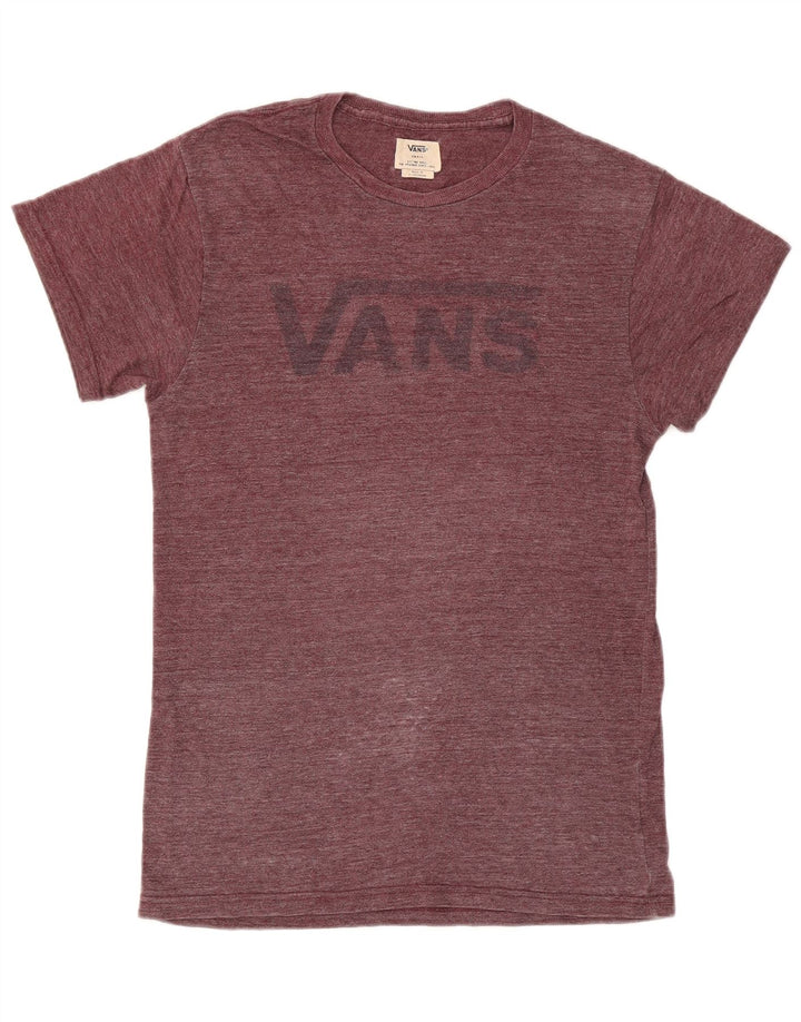 T-shirt grafica da uomo Vans Top piccola bordeaux screziata