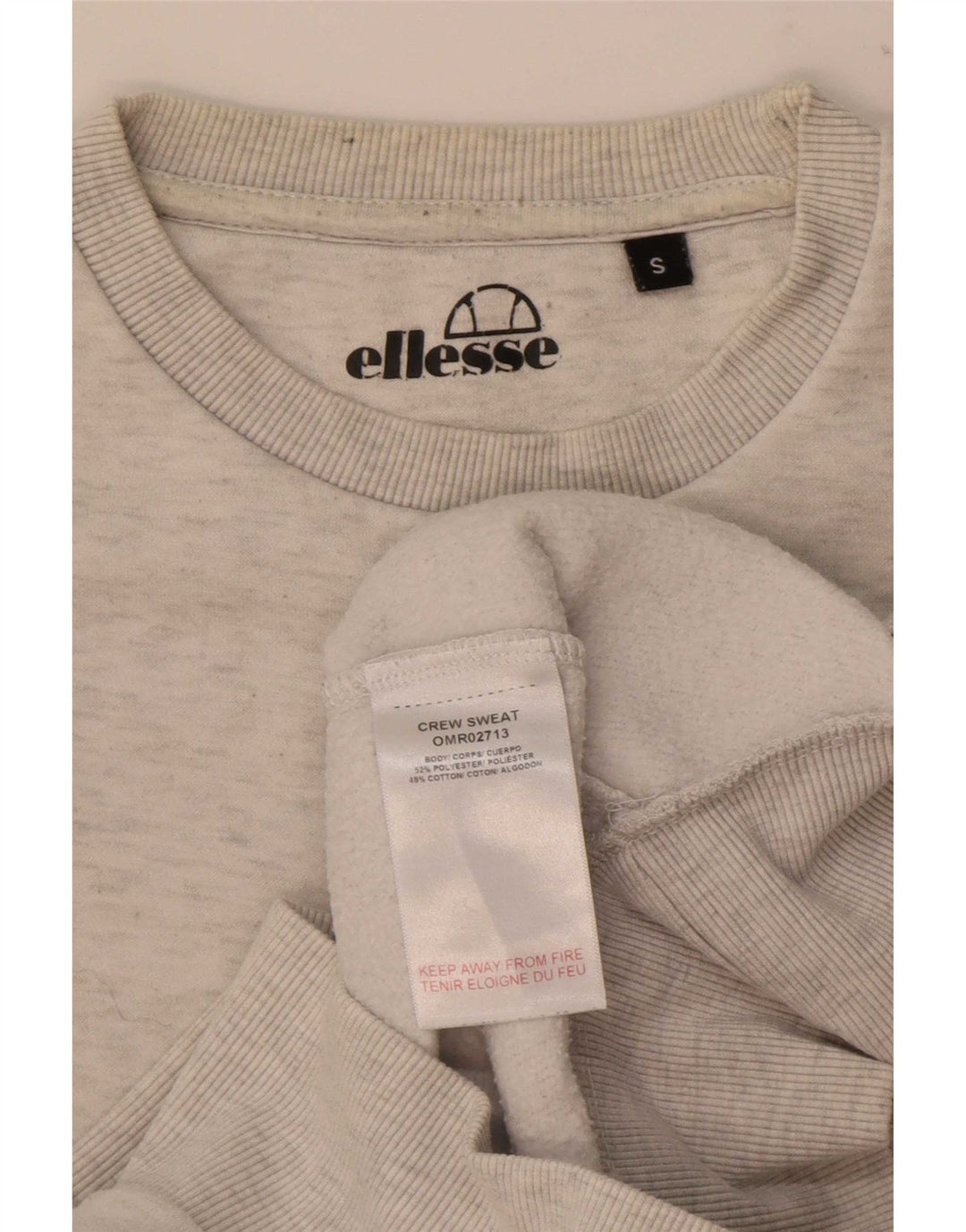 Felpa grafica da uomo Ellesse Maglione piccolo poliestere chiazzato grigio