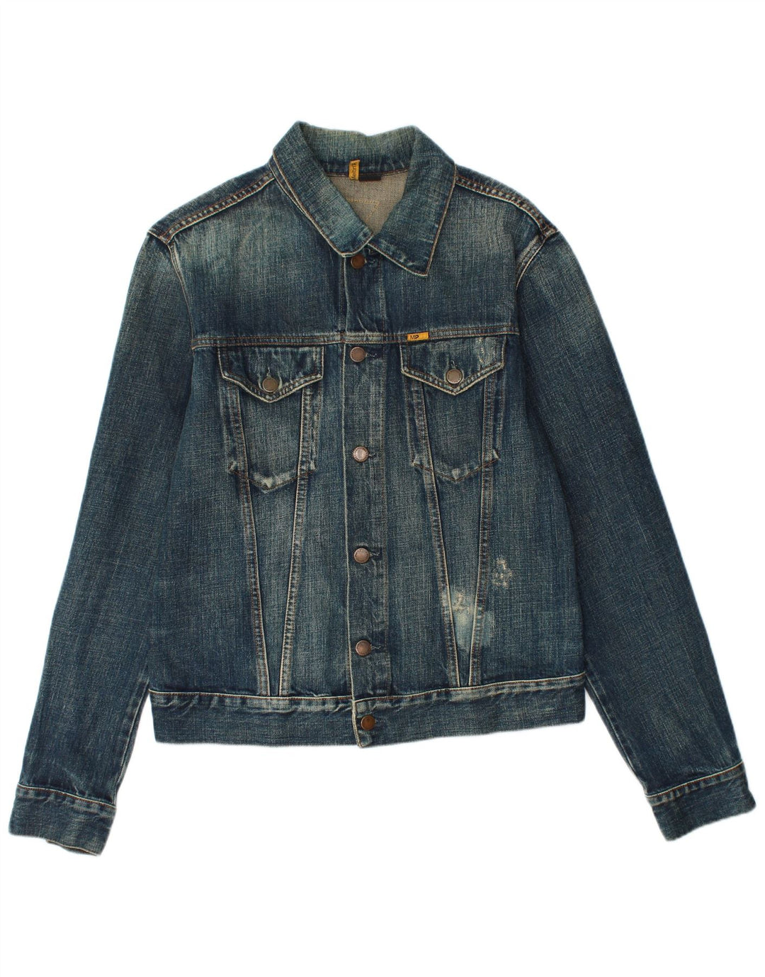 MELTIN' POT Giacca in denim da uomo UK 40 Large Blu Cotone