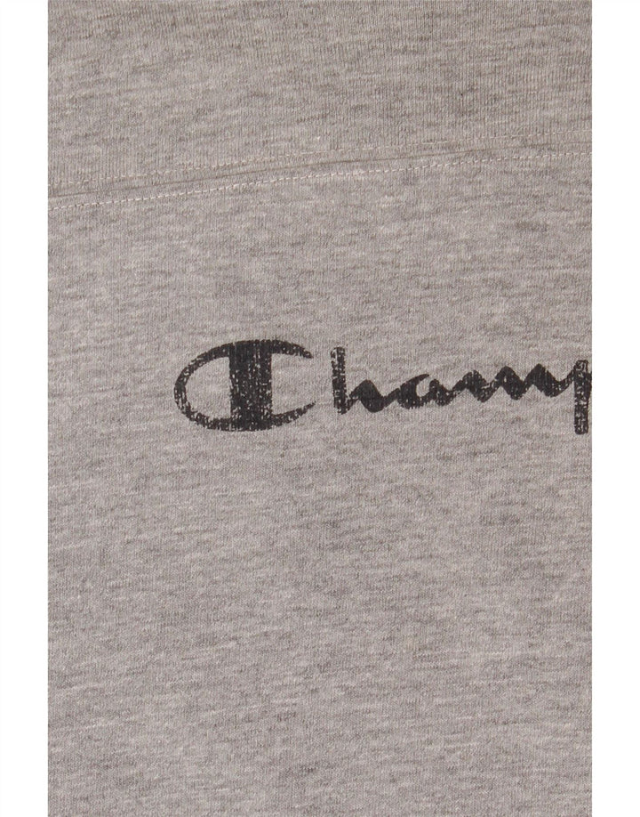 Top grafico da uomo Champion manica lunga 2XL cotone grigio