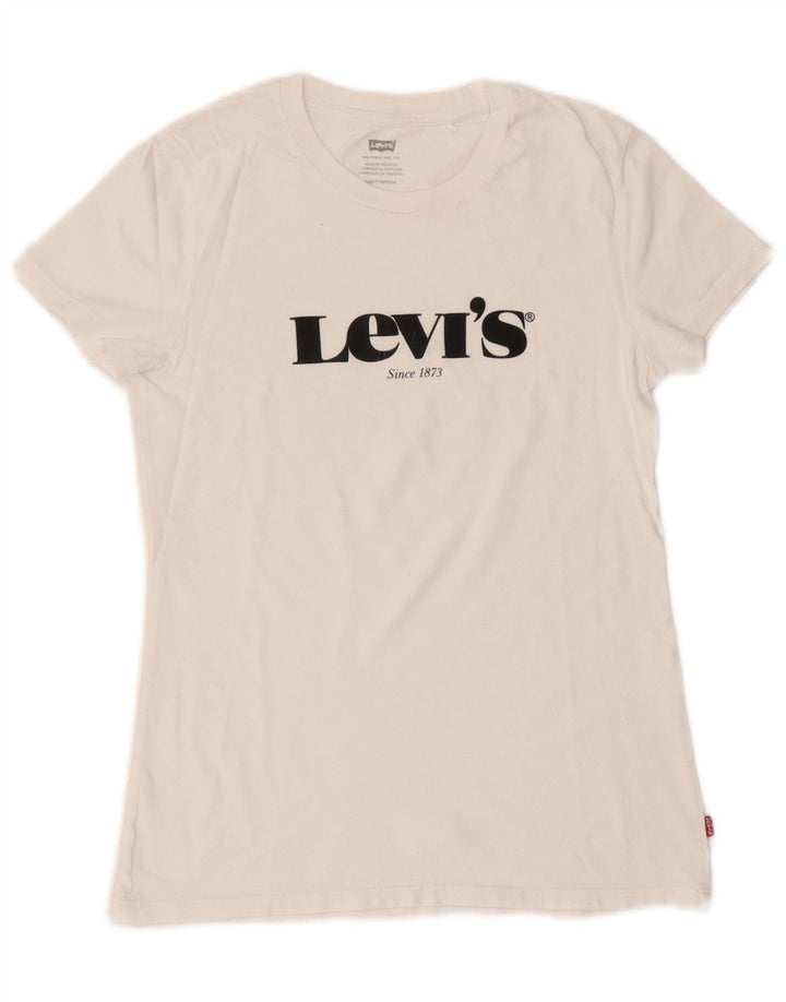 T-shirt grafica oversize da donna Levi's Top UK 2 2XS Bianca
