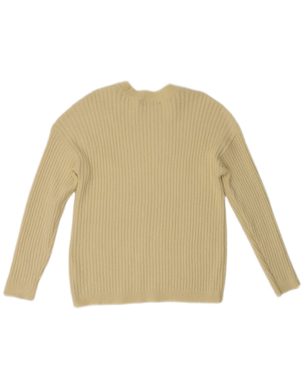 Maglione maglione girocollo da donna Marks & Spencer UK 14 giallo medio