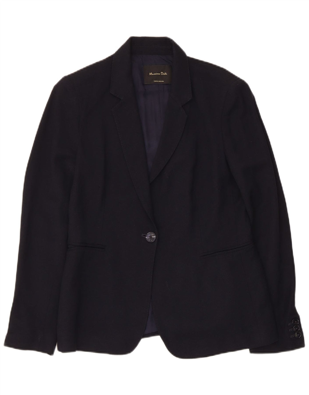 Giacca blazer da donna a 1 bottone Massimo Dutti EU 40 viscosa media blu navy