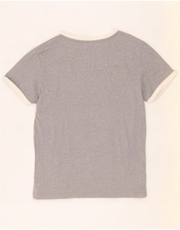 T-shirt grafica da uomo Tommy Hilfiger Top Small in cotone color block grigio