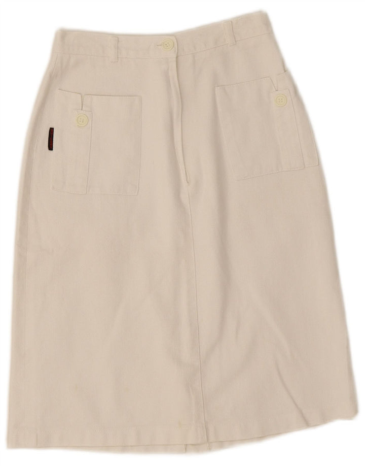 Gonna di jeans vintage da donna W24 XS bianca