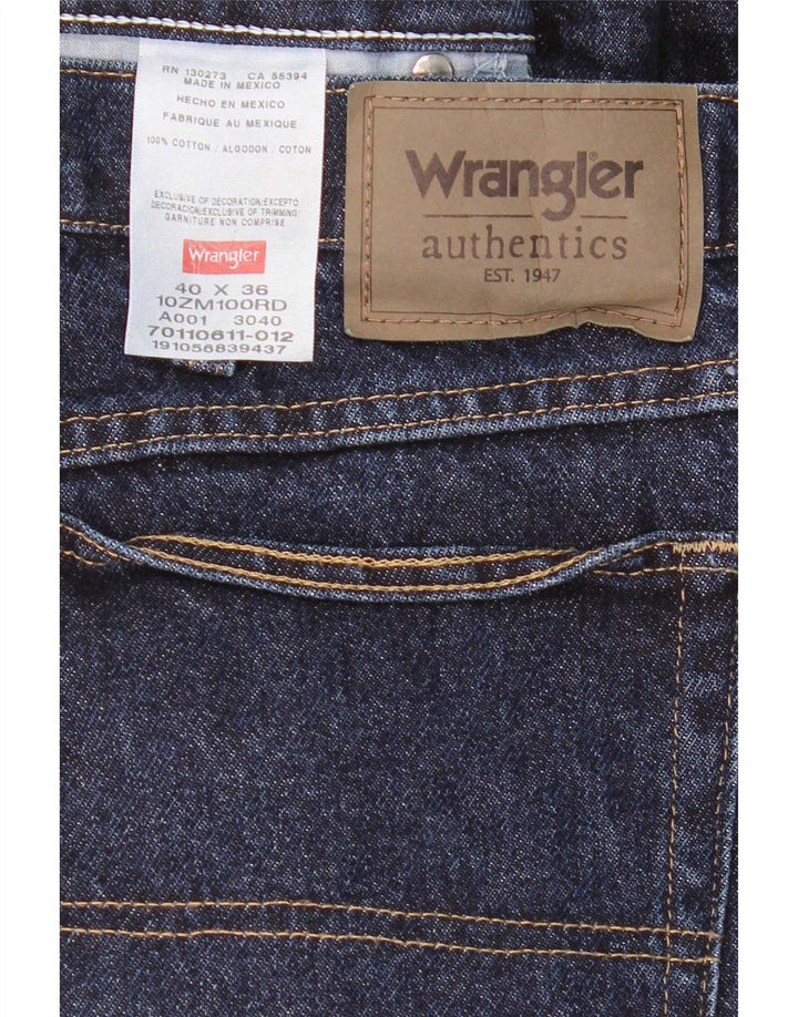 Jeans dritti da uomo Wrangler W40 L36 cotone blu navy
