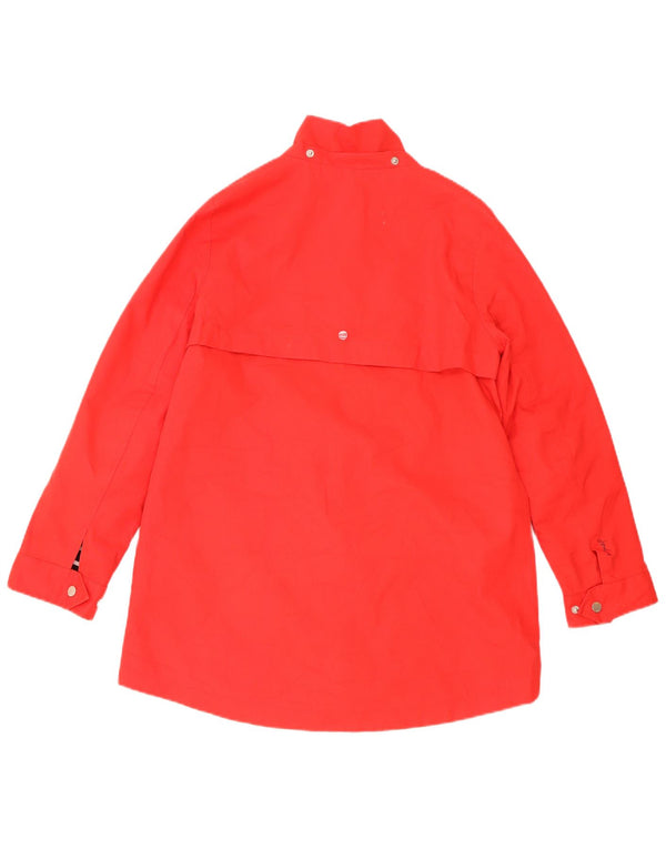 Giacca antipioggia oversize da donna Joules UK 10 piccola in cotone rosso