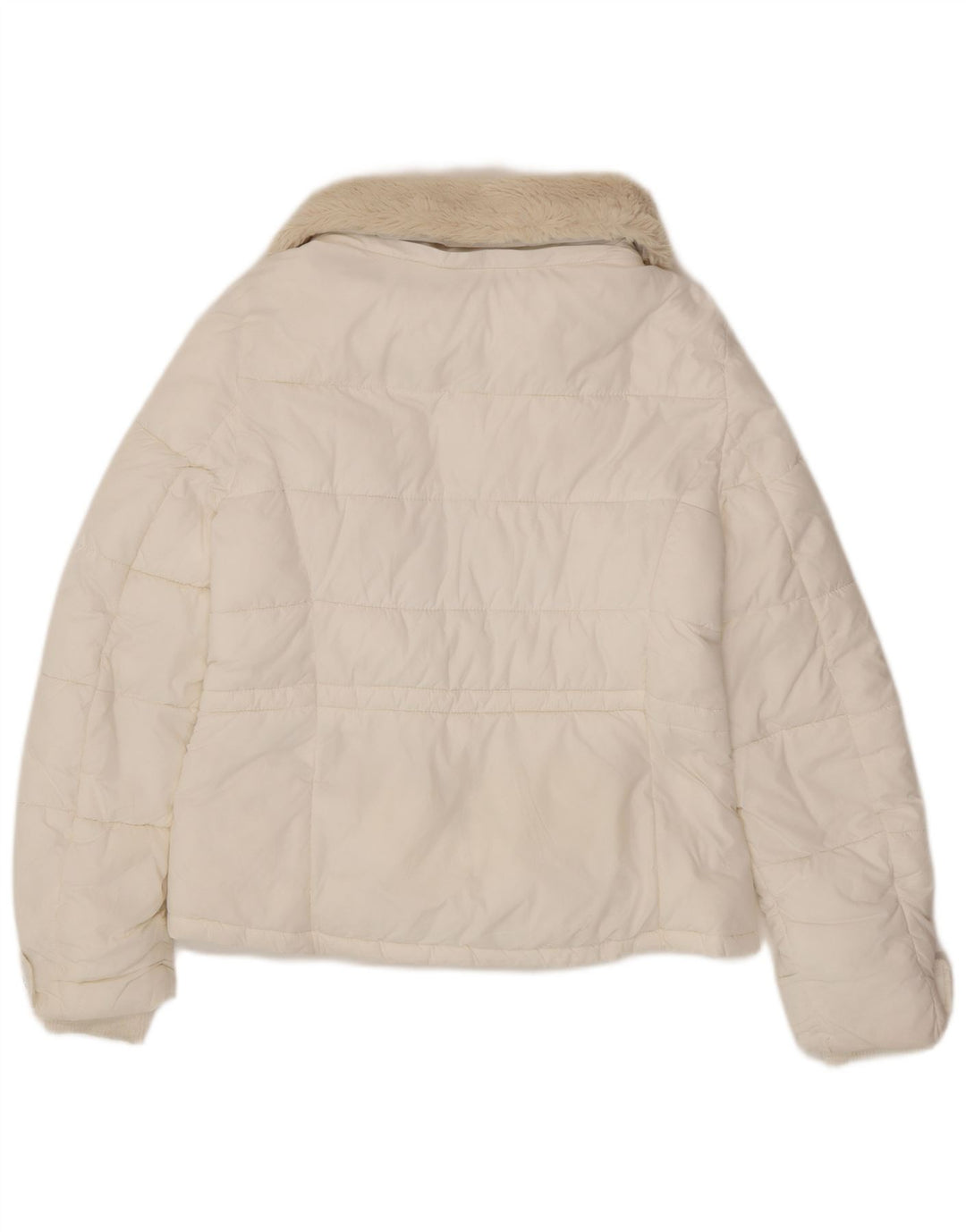 Giacca imbottita da donna Zara UK 6 XS bianca in poliammide