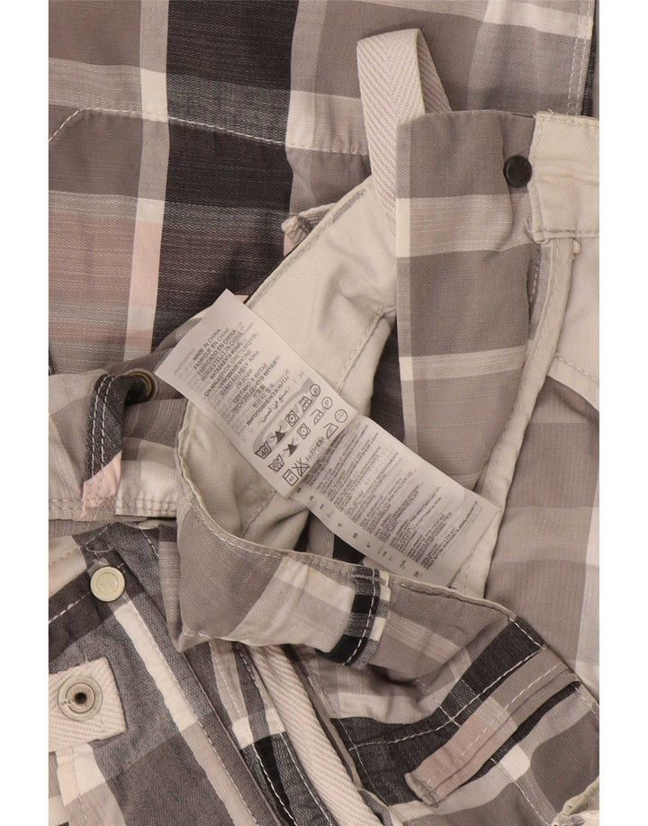 Pantaloncini cargo con grafica da uomo G-Star W31 in cotone a quadri grigio medio