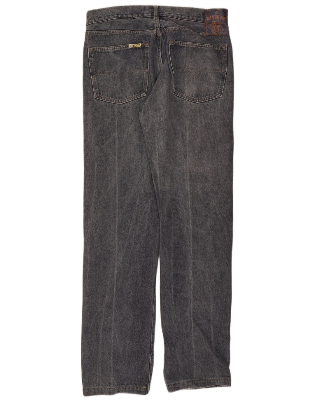 REPLAY Jeans dritti regolari da donna a vita alta EU 38 medio W30 L32 blu