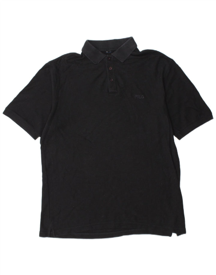 Polo da uomo FILA XL in cotone nero