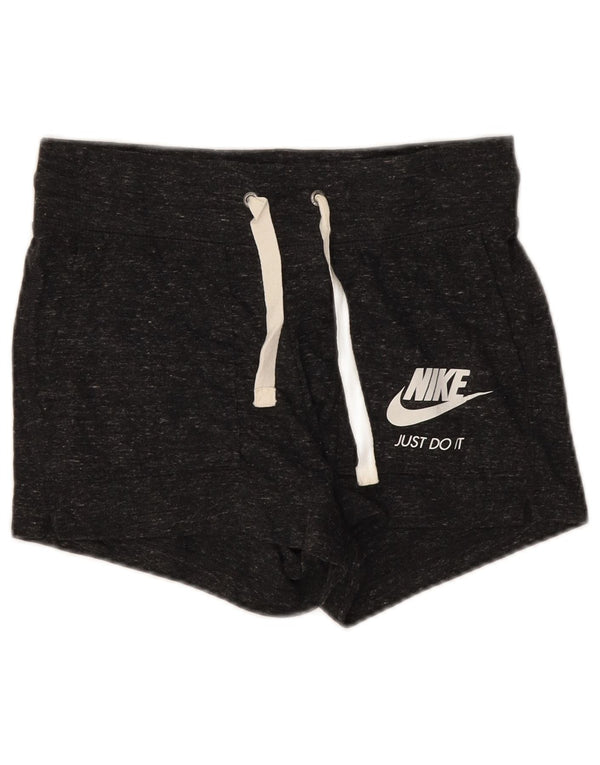 Pantaloncini sportivi Nike da donna con grafica UK 4 XS cotone chiazzato grigio