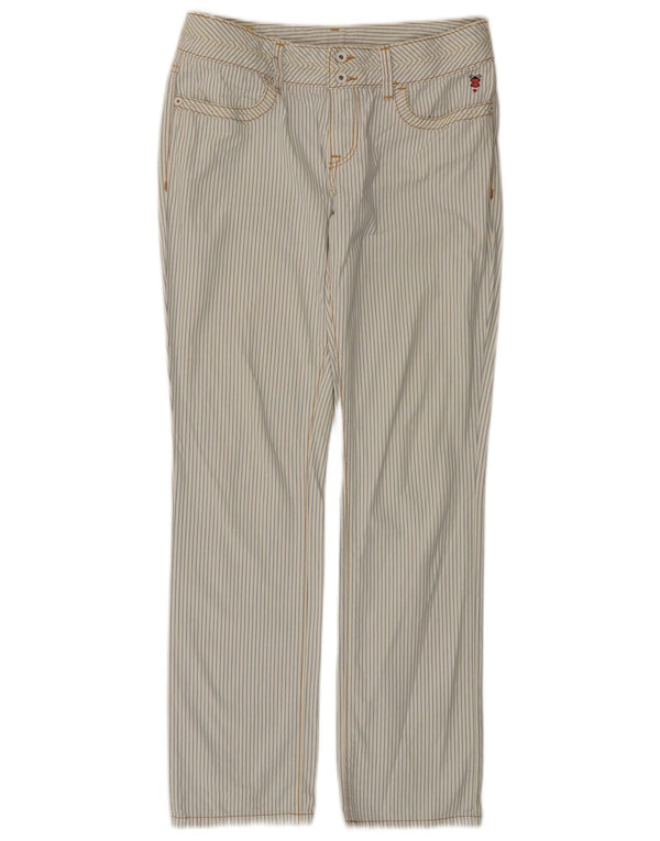 Pantaloni casual da donna Playlife IT 42 medio W32 L29 blu gessato