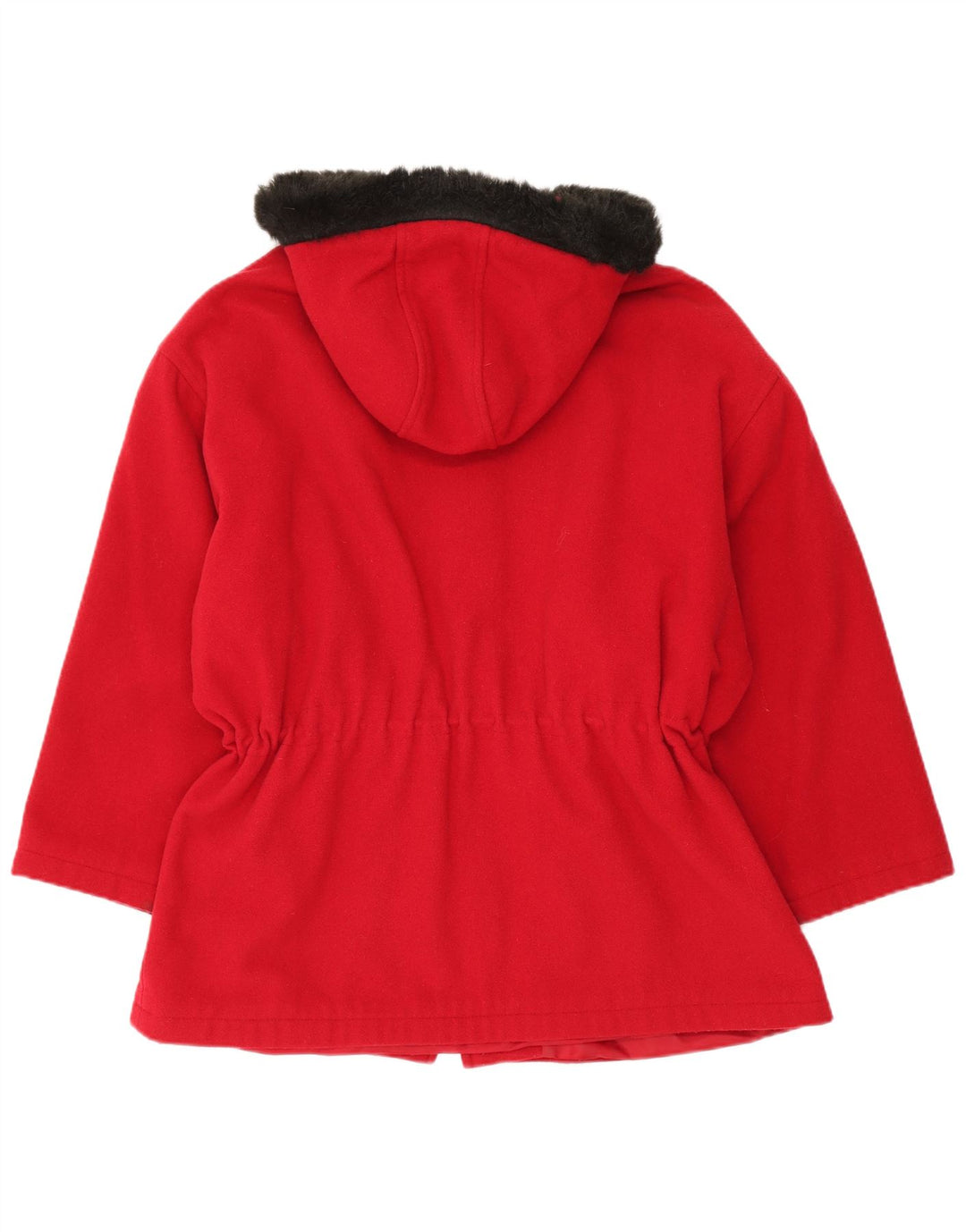 Giacca a vento con cappuccio da donna vintage UK 20 2XL rossa