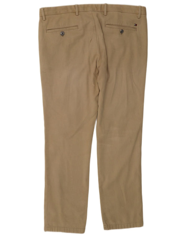 Pantaloni chino slim da uomo Tommy Hilfiger W34 L30 cotone beige