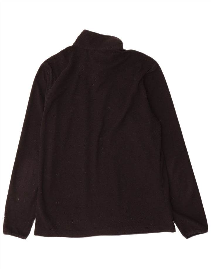 Maglione in pile Champion da uomo con zip e collo medio nero
