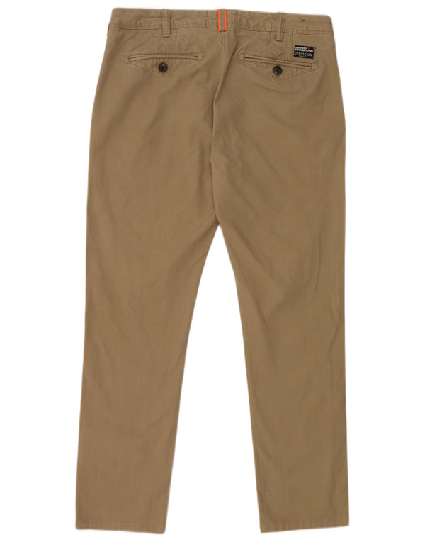 Pantaloni chino slim da uomo Superdry W31 L28 cotone beige