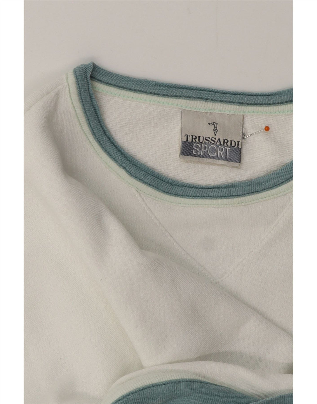 Felpa Grafica Donna TRUSSARDI IT 46 Large Cotone Bianco