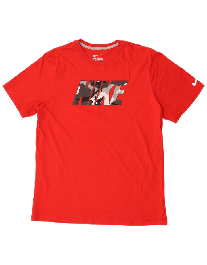 T-shirt grafica Nike da uomo con vestibilità regolare, XL, in cotone rosso