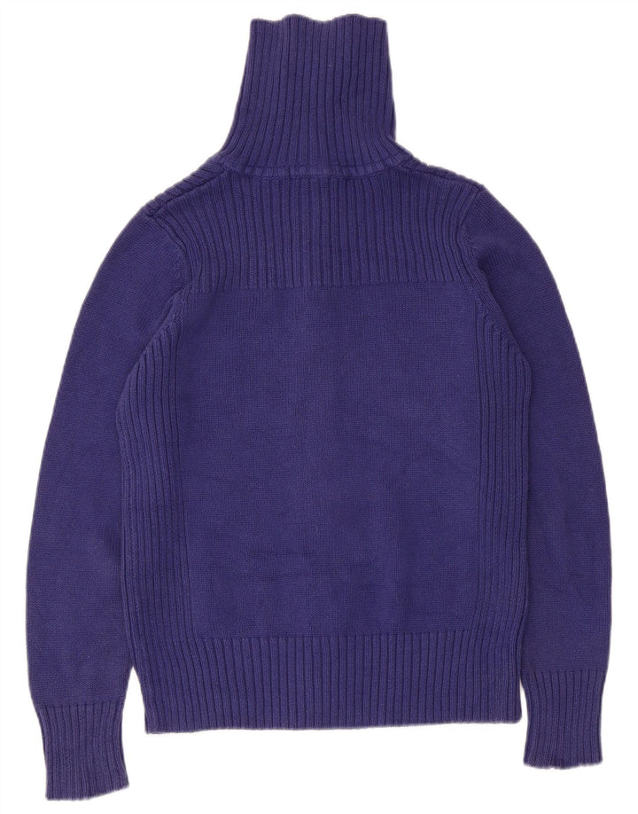 Maglione cardigan da donna Marks & Spencer UK 14 Cotone blu medio