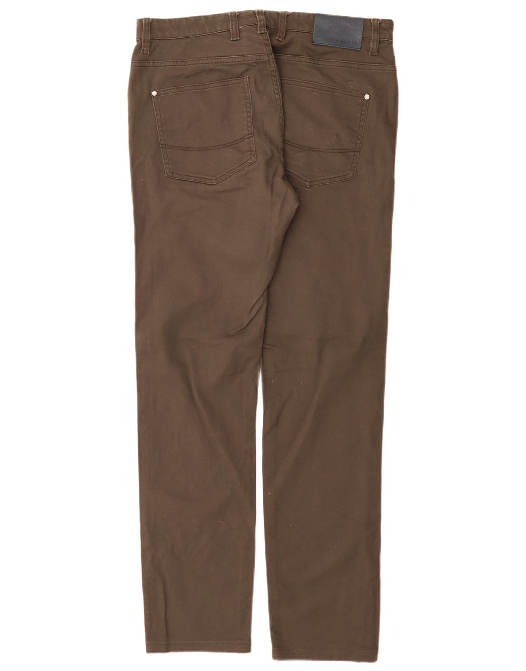 Pantaloni casual slim da uomo Ted Baker W32 L31 cotone kaki