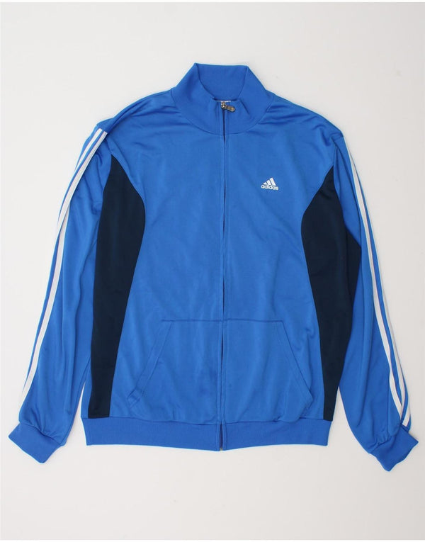 Giacca da tuta da uomo Adidas UK 48/50 XL Poliestere color block blu