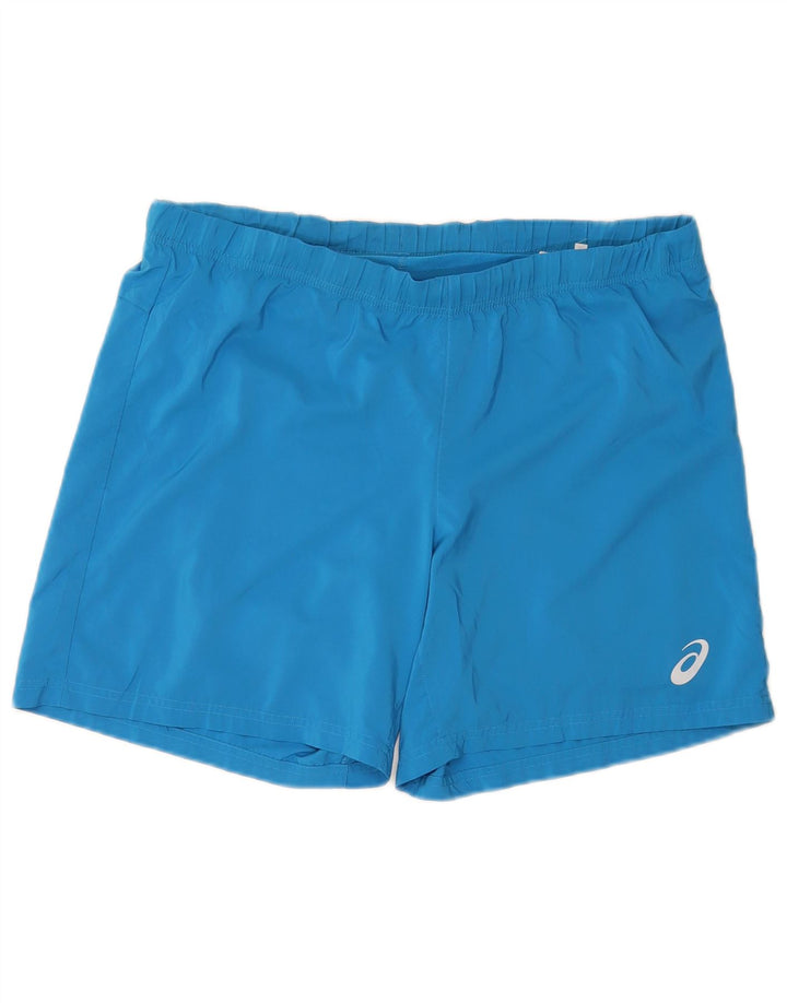 Pantaloncini sportivi da uomo Asics grandi blu in poliestere