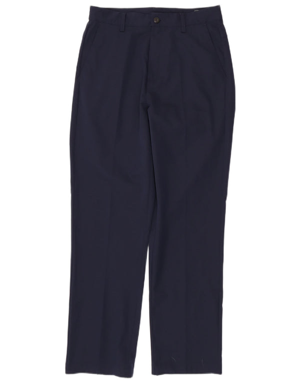 Pantaloni chino dritti ADIDAS da uomo Climalite W30 L32 poliestere blu navy